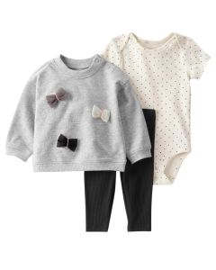 Set de 3 Piezas con Cardigan