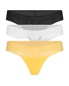 3 Pack Tanga con Encaje
