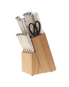 Bloque de Cuchillos Vasconia Blanco 15PZ