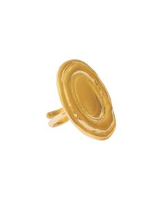 Anillo Oval Ajustable con Lineas Redondos