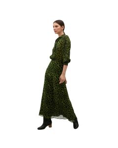 Vestido Cuello Lagrima Animal Print