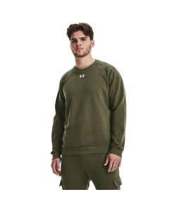 Sudadera UA Rival Fleece CREW-GRN