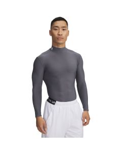 UA HG OG Compression Mock LS-GRY