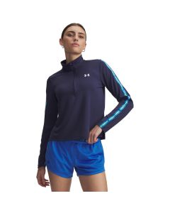 Sudadera UA Tech WM Tape Half ZIP-BLU