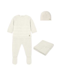 Conjunto Tejido con Gorro y Cobija Paz Rodriguez