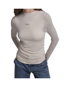 Blusa Top Manga Larga Cuello Alto