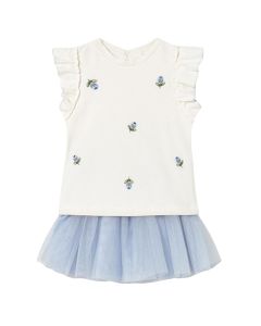 Conjunto Falda y Blusa Manga Corta