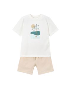 CONJ. Bermuda y Playera Manga Corta Seersucker