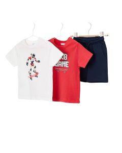 Conjunto Short y Dos Playeras Manga Corta Robot