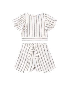 CONJ. Falda Rayas y Blusa MC