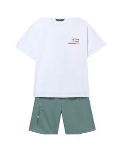 Conjunto Short y Playera Manga Corta Print Back