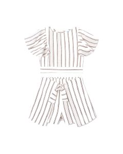 CONJ. Falda Rayas y Blusa MC