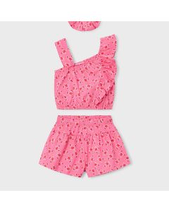 CONJ.SHORT y Blusa Tirantes con ACCESORIO / CABELLO