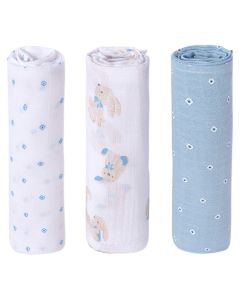 Set 3 Sabanas para Bebé de Gasa