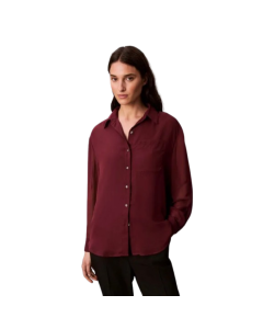 Blusa Roll Sleeve Utility Pocket Blouse Tunic