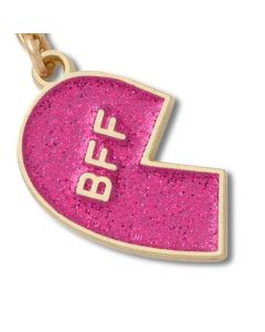 Pink Glitter BFF Charm Left