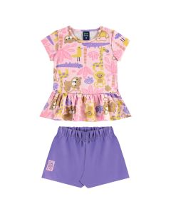 Conjunto Short y Blusa Estampada