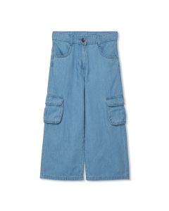 Pantalón Denim de Niña Tipo Cargo
