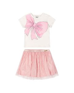 Conjunto Falda y Blusa Manga Corta