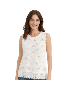 Blusa sin Mangas Crochet