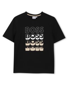 Playera Manga Corta con Logo Boss