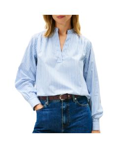 Blusa Poplin V-NK Blouse