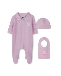 Mameluco para Niña con Gorrito para Bebé y Babero