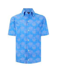 Camisa Casual Manga Corta Cuadros