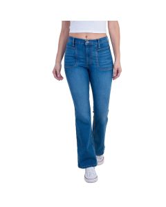 Jeans Flare MEZ Stretch Bolsas de Parche