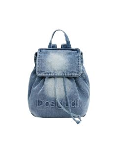 Mini Backpack Half Logo Denim Luena