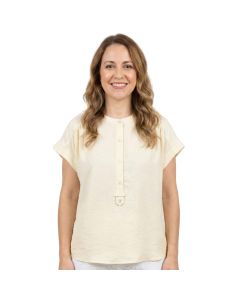 Blusa MC Botones Dorado