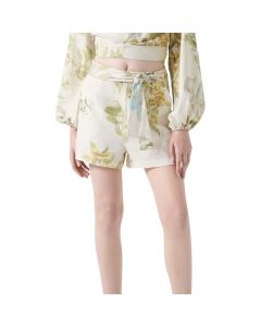 Short Kirsten Linen Belted Short