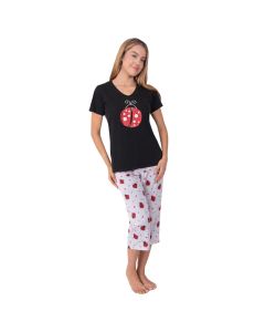 Conjunto Pijama Pantalón Capri Manga Corta