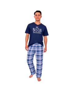 Conjunto Pijama Pantalón Manga Corta Caballero