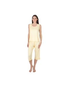 Pijama Top sin Mangas Pantalón Capri