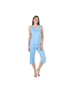 Pijama Top sin Mangas Pantalón Capri