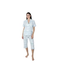 Pijama Camisera Manga Corta Pantalón Capri