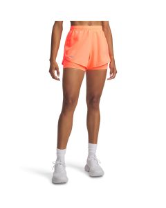 UA FLY BY 2-IN-1 SHORTS-ORG