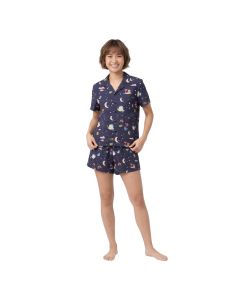 Conjunto Pijama Camisera Manga Corta Short Dama