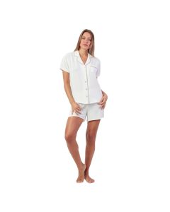 Conjunto Pijama Dama Manga Corta Botones
