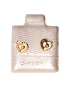Aretes Recto Corazón Mitad