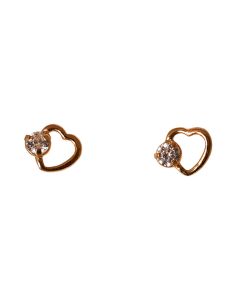 Aretes Recto Corazón 2 MM